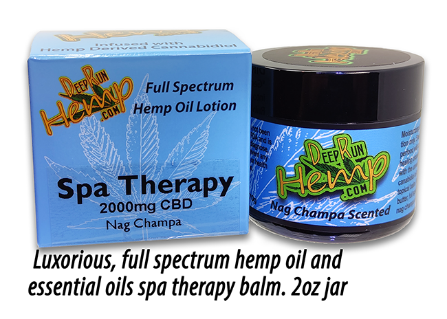 DRH Spa Therapy Rub CBD & Shea Butter Nag Champa Scented 2000mg 2 oz jar