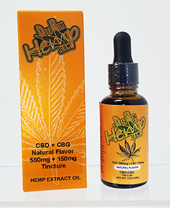 CBD+CBG 580+150mg Tincture NET WT 1 OZ (30ml)