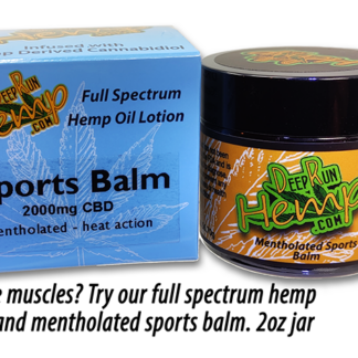 DRH Sports Balm Rub Menthol CBD & Shea Butter 2000mg 2oz jar